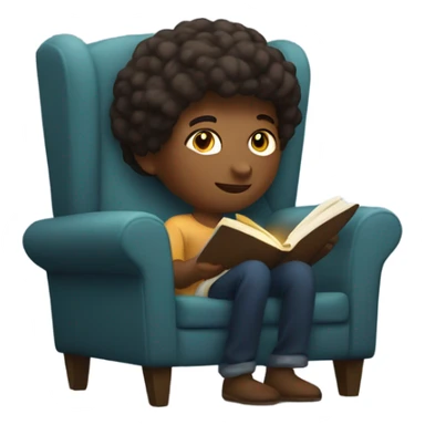 Cozy reading a book  sticker