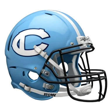 College football player helmet in  Carolina Blue color  sticker
