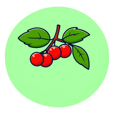 cluster of red berries sticker
