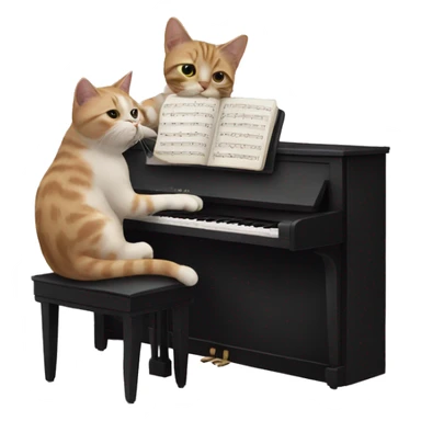CAT playing Piano  sticker