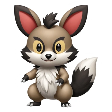 Teddiursa-Pichu-Minccino-Obstagoon-fusion  sticker