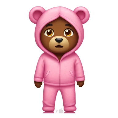 oso con pijama rosada sticker