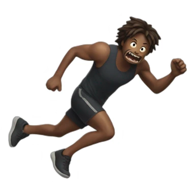 running from the horror sticker