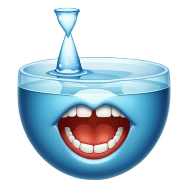 Mouth with water sticker