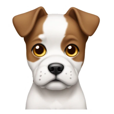 cachorro shitsu branco com manchas marrons  sticker