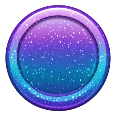 Glitter purple and cian inner circle sticker