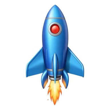 cute rocket ship blasting off with stars sticker