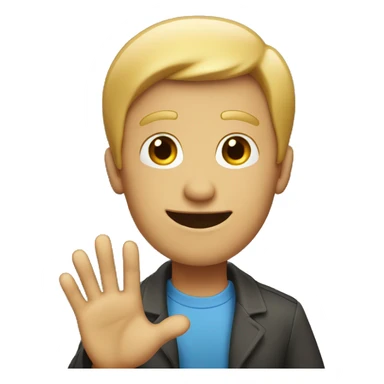 a man waving for saying hello sticker