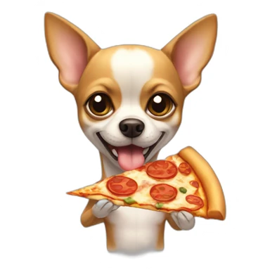Chihuahua comiendo pizza sticker