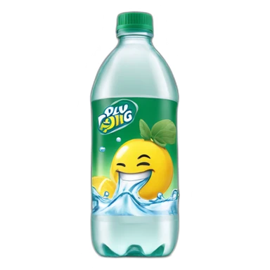 yellow liquid in a poland spring water bottle laying on it's side sticker