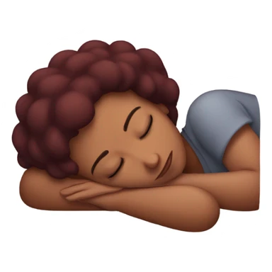Dark red hair woman sleeping sticker
