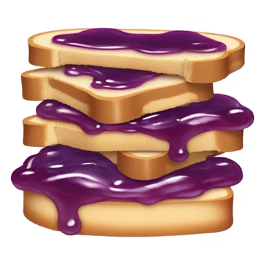 Peanut butter and jelly sandwich ￼ sticker