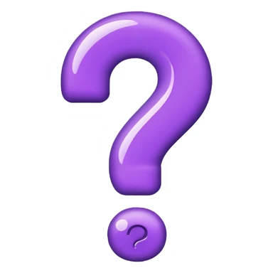 purple question mark with white or transparent background sticker
