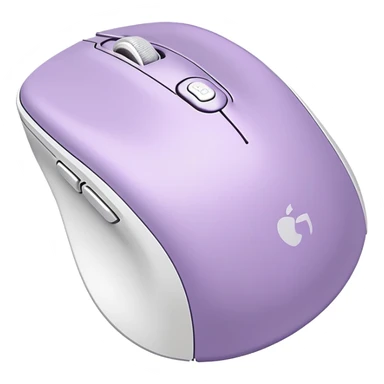 pastel purple computer mouse with white accents  sticker