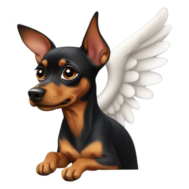 Pinscher angel sticker