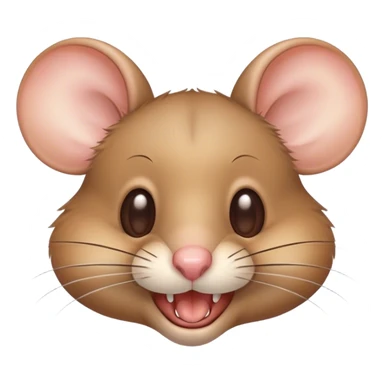 mouse with big front teeth cute sticker