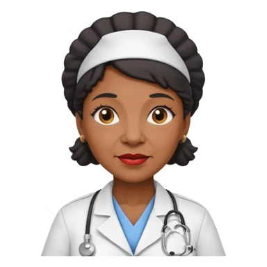 old black woman nurse sticker