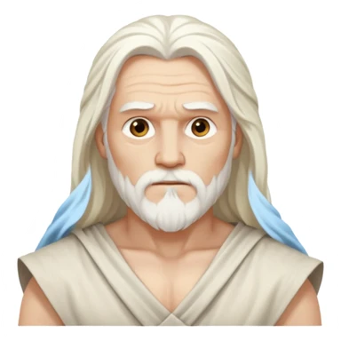 Odin with long white hair, long white loincloth sticker