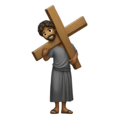 carrying a cross sticker
