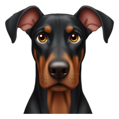 Doberman floppy ears sticker
