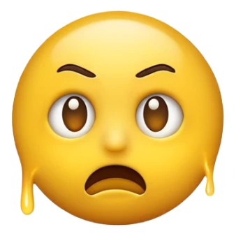 Shaken scared emoji sticker