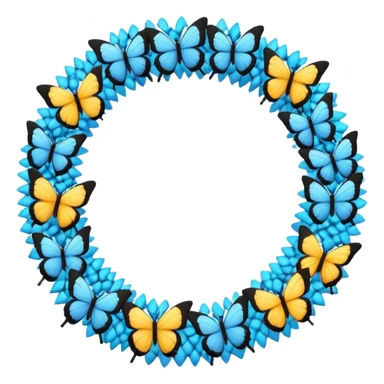 butterfly swarm forming a portal ring sticker