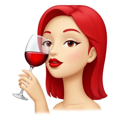 copa de vino con un beso sticker