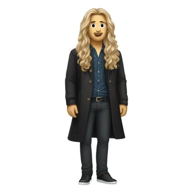 Long haired man in the style of Taylor Swift sticker