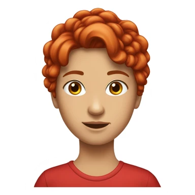 Una ragazzacon capelli rossi maglietta rossa un po giovane sticker