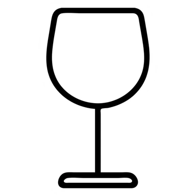 wine glass outlined icon sticker