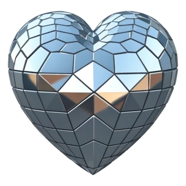 disco ball in shape of a heart sticker