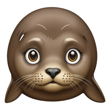 Female seal long hair sticker