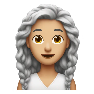 long cimson hair mam sticker