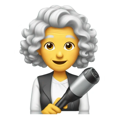 Older woman curling sticker