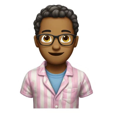 Nerd in pajamas sticker