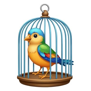 bird in cage sticker