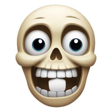 surprised scull sticker