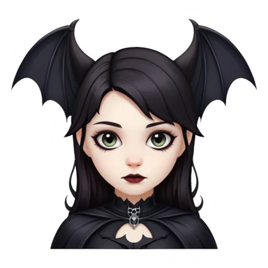Edgy Cool Cute Gothic-Emo-Vampiric-Bat-Feline-Fakemon-Hybrid full body sticker