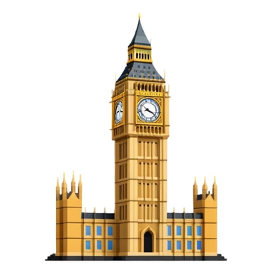 pixelated big ben sticker