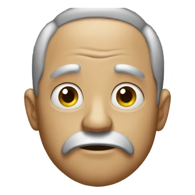 a sad mean ugly man sticker