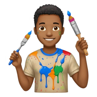 Street Painter black man sticker