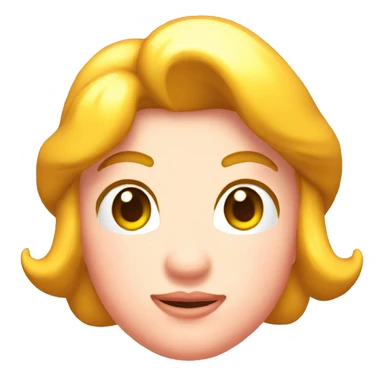 head of princess peach in super mario bros emoji sticker