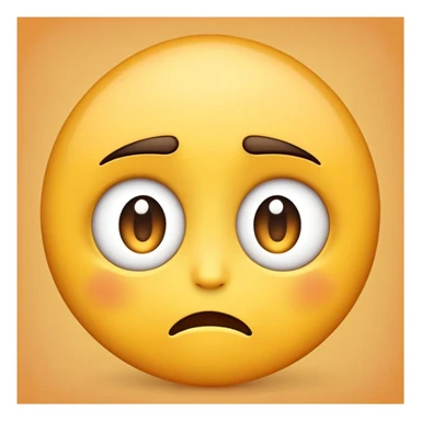 emoji with eyes looking up but sad sticker