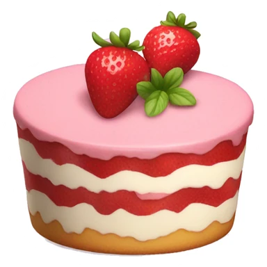 Pink strawberry tiramisu sticker
