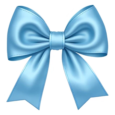 baby blue bow sticker