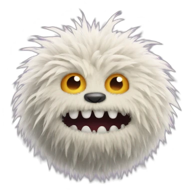 funny fuzzy monster sticker