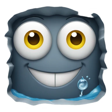 Water well with eyes smiling sticker