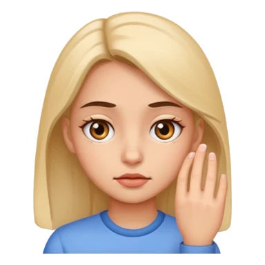 Girl eye twitching sticker