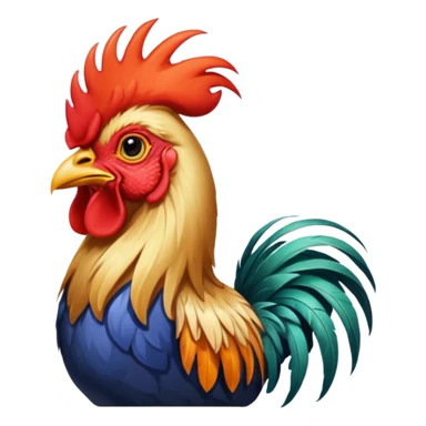 High resolution of A rooster sticker