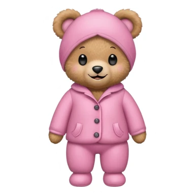 teddy bear with cute pink outfit sticker